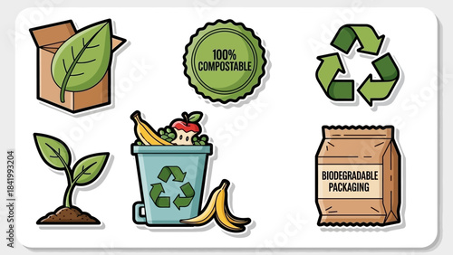 Eco-Friendly Packaging Stickers Compostable & Biodegradable