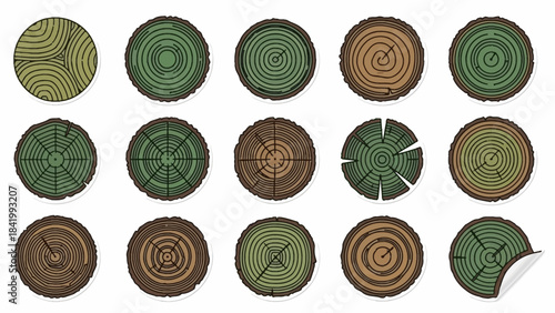 Tree Rings An Assortment of Artistic Wood Cross-Sections