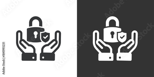 Security Insurance icon. Solid glyph series icon