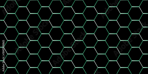 Seamless blue hexagon pattern vector texture backdrop illustration