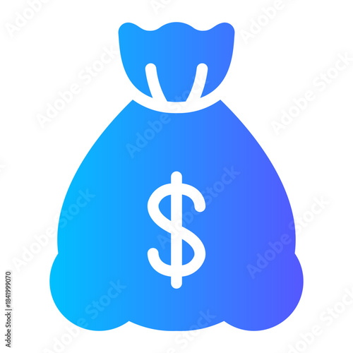 money bag gradient icon