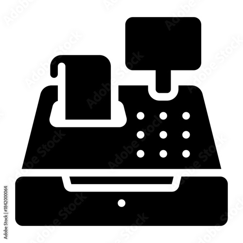 cashier glyph icon