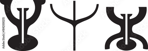 Abstract Symbols Collection with Geometric Designs and Lines