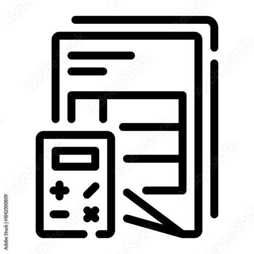 accounting line icon