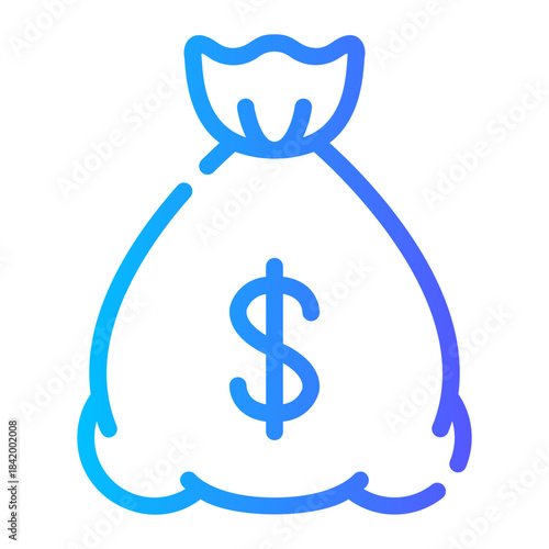 money bag gradient icon
