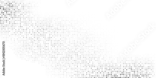 Vector rectangle transparant halftone gradient texture. Vanishing polka dot simple abstract