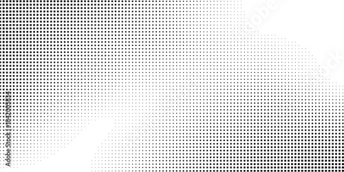 Rectangle transparant halftone gradient texture. Vanishing polka dot abstract simple