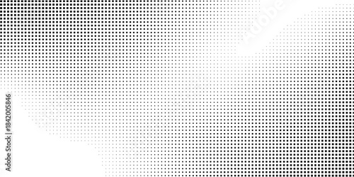 Rectangle transparant halftone gradient texture. Vanishing polka dot abstract