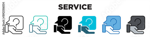 Service Single Icon Pack Multistyle Editable Stroke