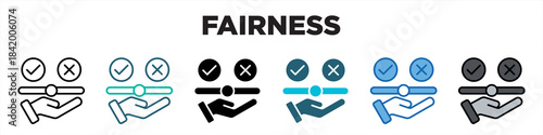 Fairness Single Icon Pack Multistyle Editable Stroke