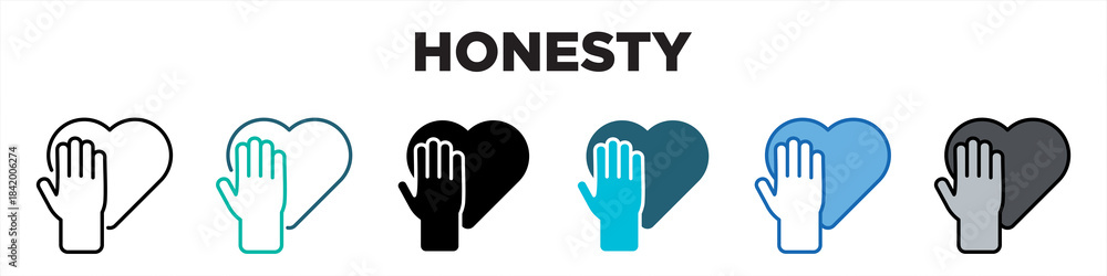 Obraz premium Honesty Single Icon Pack Multistyle Editable Stroke