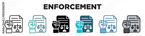 Enforcement Single Icon Pack Multistyle Editable Stroke