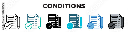 Conditions Single Icon Pack Multistyle Editable Stroke