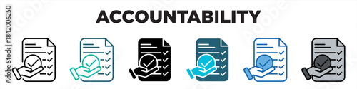 Accountability Single Icon Pack Multistyle Editable Stroke
