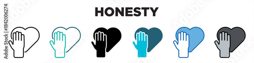 Honesty Single Icon Pack Multistyle Editable Stroke