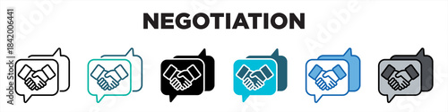 Negotiation Single Icon Pack Multistyle Editable Stroke