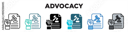 Advocacy Single Icon Pack Multistyle Editable Stroke
