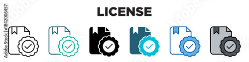 License Single Icon Pack Multistyle Editable Stroke