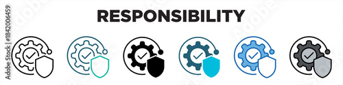 Responsibility Single Icon Pack Multistyle Editable Stroke
