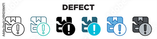 Defect Single Icon Pack Multistyle Editable Stroke