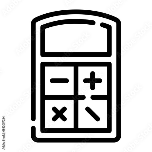 calculator line icon