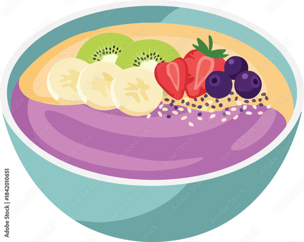 Fototapeta premium ice cream with fruits