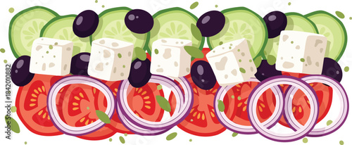 vector illustration of a salad