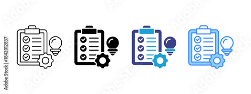 Project Management  icon set multiple style collection