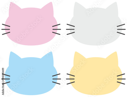 猫の顔の形のフレームセット