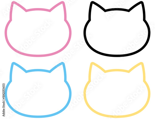 シンプルな猫型のフレームセット