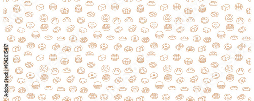 bread seamless pattern - 1