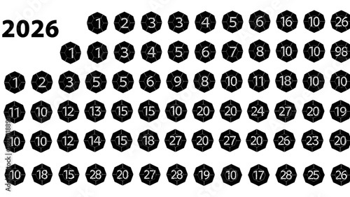 Abstract illustration of numbers arranged in a pattern for conceptual use