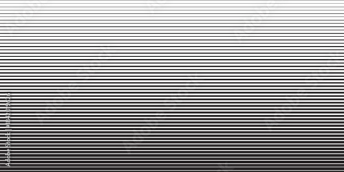 Halftone gradient line texture. Fading horizontal line gradient background. Repeating pattern background. Thin to thick parallel black line background for overlay, print, cover. Eps10