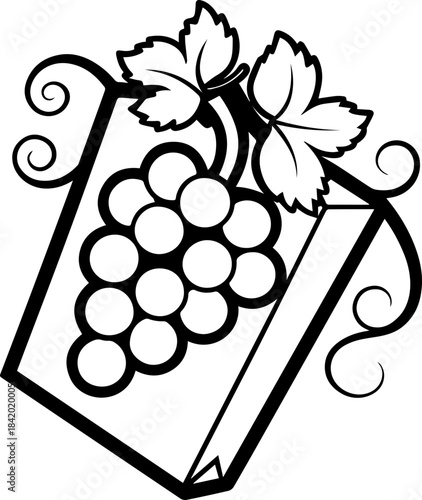 
SVG vector illustration of fruit-themed product labels and packaging elements.Minimalist Apple Illustration with Leaf Design