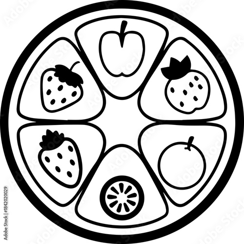 
SVG vector illustration of fruit-themed product labels and packaging elements.Cherry Fruit Tag Icon for Food and Nature Themes