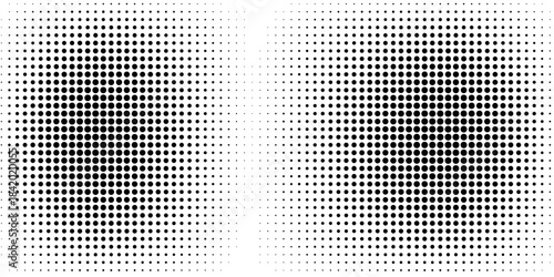 PrintBasic halftone dots effect in black and white color. Halftone effect. Dot halftone. Black white halftone. dots background