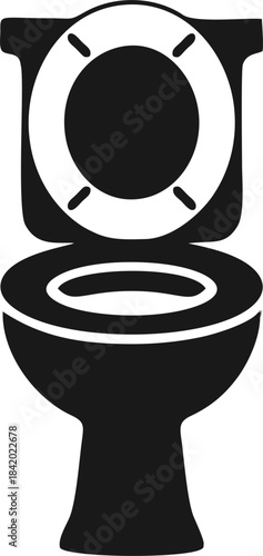 Open Toilet Bowl Front View Icon