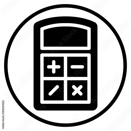 calculator glyph icon