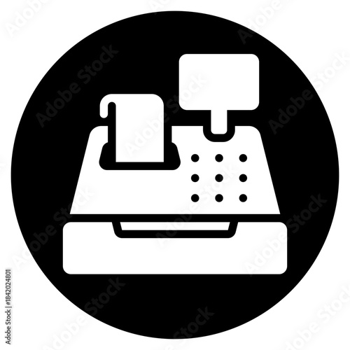 cashier glyph icon
