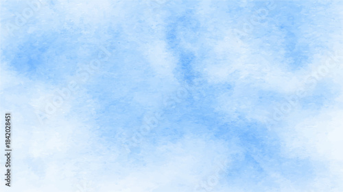 Beautiful bright blue sky with fluffy white clouds, an abstract and colorful summer nature background