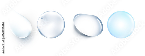 Crystal Clear Liquid Droplet Elements