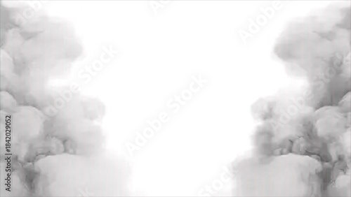 Abstract smoke or cloud texture in black, white, and gray tones. Textured black and white fog cloud. Abstract Black and White Fog Background