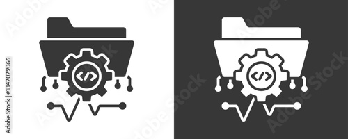 Software Development Icon Set Vector Collection Isolated In Black And White
