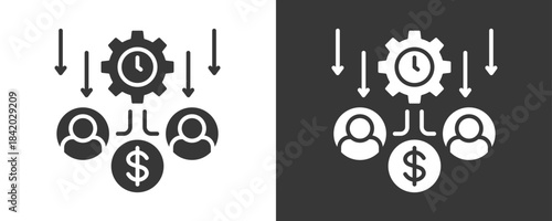 Gig Economy Icon Set Vector Collection Isolated In Black And White