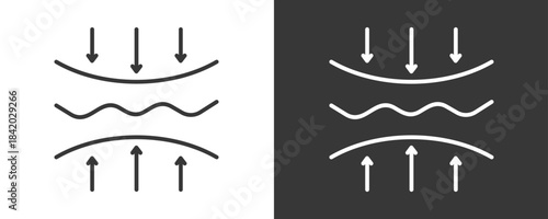 Elasticity Icon Set Vector Collection Isolated In Black And White