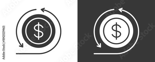 Agile Icon Set Vector Collection Isolated In Black And White