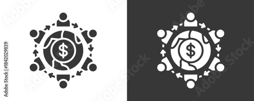 Circular Economy Icon Set Vector Collection Isolated In Black And White