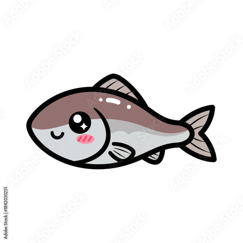 the most popular sea fish in the world kawaii illustration anchovy fish