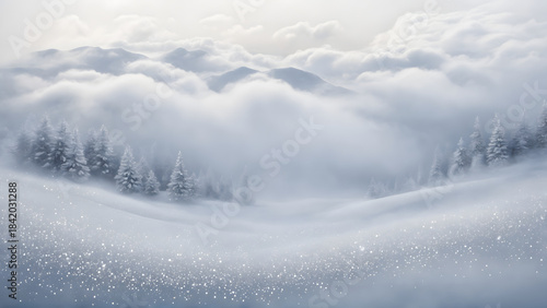 Wallpaper Mural White Snow Mist Background Torontodigital.ca