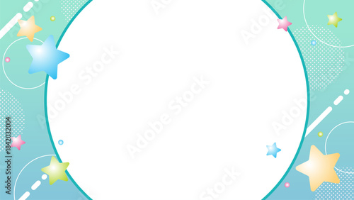 星のポップな背景【16:9素材シリーズ】